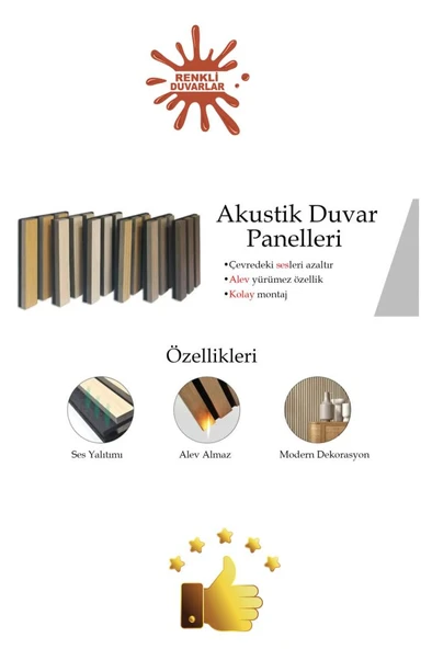Renkli Duvarlar Gold Aynalı Akustik Duvar Paneli 50x50cm Siyah 8mm Mdf 4mm Keçe Isı Yalıtımı Ofis Salon Elit Tasarım - Resim 4