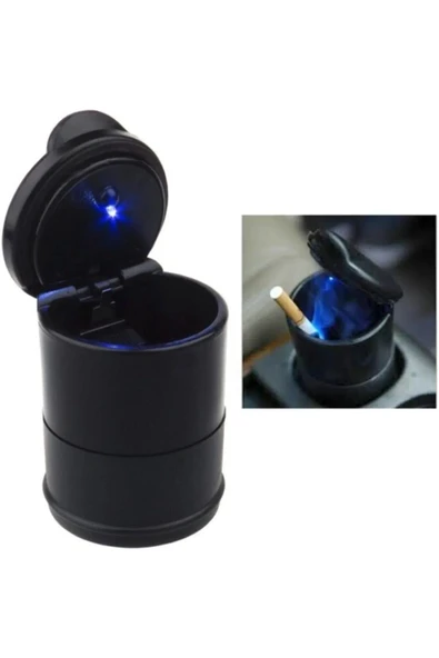 Kingstar Araç İçi Led Işıklı ve Kapaklı Sök Tak Araba Oto Küllüğü - 4