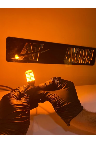 AYDIN TUNİNG 144 LEDLİ TURUNCU LED SİNYAL AMPULÜ - TEK DUY - DÜZ TIRNAK - 6