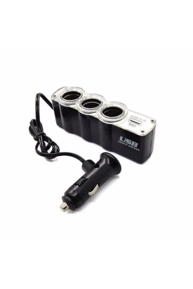 ERAKS CAR ACCESORIES Araba Araç Oto Çakmak Çoklayıcı Çoğaltıcı Soketi Usb Çakmaklık - 3