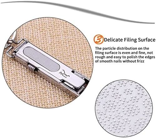 Haircraft PAT Katlanabilir, tırnak makası, paslanmaz çelik, törpülü - Resim 3