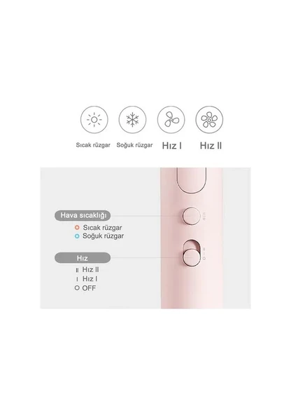 Xiaomi H101 İyonlu Beyaz 1000 W Saç Kurutma Makinesi - 2