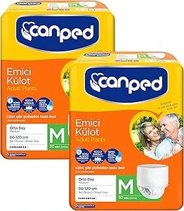 Canped Emici Külot Orta Boy M 30'lu 2 Adet Hasta Bezi - 1