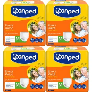 Canped Emici Külot Orta Boy M 30'lu 4 Adet Hasta Bezi