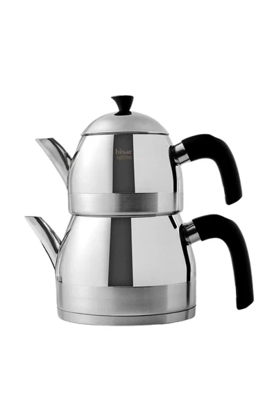 Hisar Optima Venüs İndüksiyon Tabanlı Midi Çelik Çaydanlık Siyah - 3