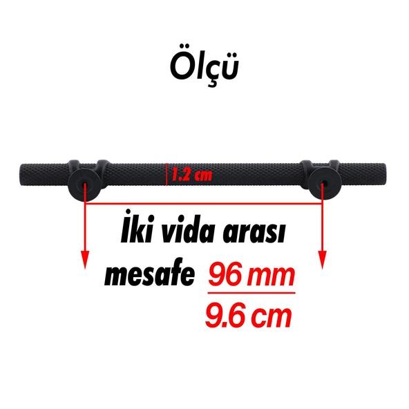 10 Adet Burç 96 mm Mat Siyah Metal Kulp Mobilya Çekmece Mutfak Kapak Dolap Kulplar Dolabı Kulbu Kulp - Resim 6