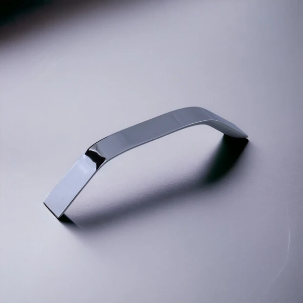 Şahin Krom Gümüş Metal Kulp 128 mm  12.8 cm Mobilya Çekmece Mutfak Dolabı Dolap Kulpları Kulbu Kulpu - Resim 7