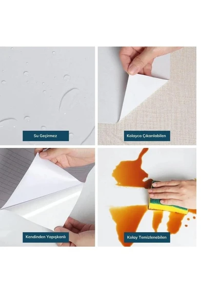 Renkli Duvarlar Parlak Gri  61cmx100cm Yapışkanlı Folyo Banyo Wc Mutfak Dolap Ve Mobilya Kaplama Folyosu - Resim 3