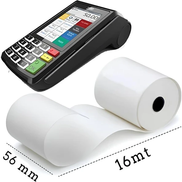 BK Etiket X5 Tech Termal Yazar Kasa Pos Rulosu 56x16 mt (5Paket 50 Rulo) - Resim 5