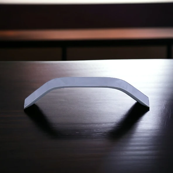 Şahin Krom Gümüş Metal Kulp 128 mm  12.8 cm Mobilya Çekmece Mutfak Dolabı Dolap Kulpları Kulbu Kulpu - Resim 4