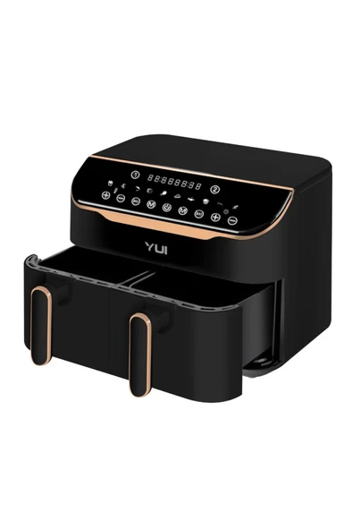 Yui Air Fryer 8 Litre Siyah M45 (4x4) Seramik Çift Hazneli Akıllı Fritöz - 2