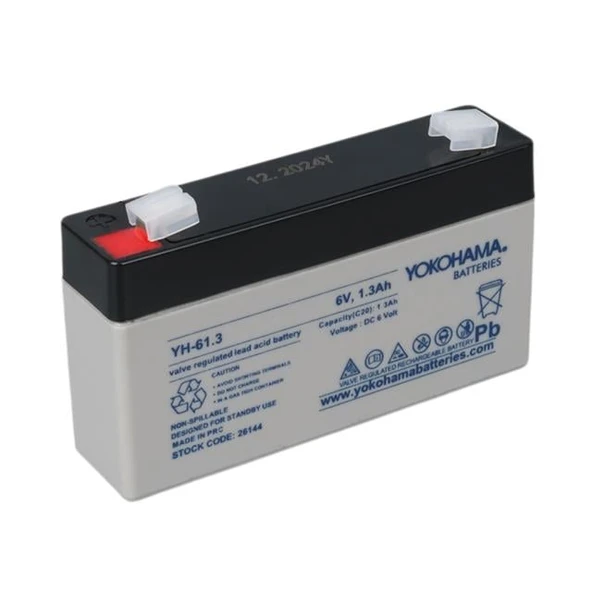 Yokohama YH-61.3 6 Volt - 1.3 Amper Akü (98X25x52 Mm) - 5