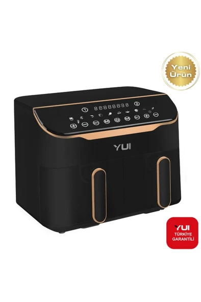 Yui Air Fryer 8 Litre Siyah M45 (4x4) Seramik Çift Hazneli Akıllı Fritöz - 4