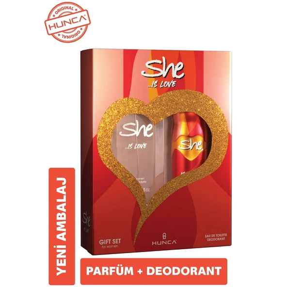 She Is Love Kadın Parfüm Seti EDT 50 ml + Deodorant 150 ml - 2