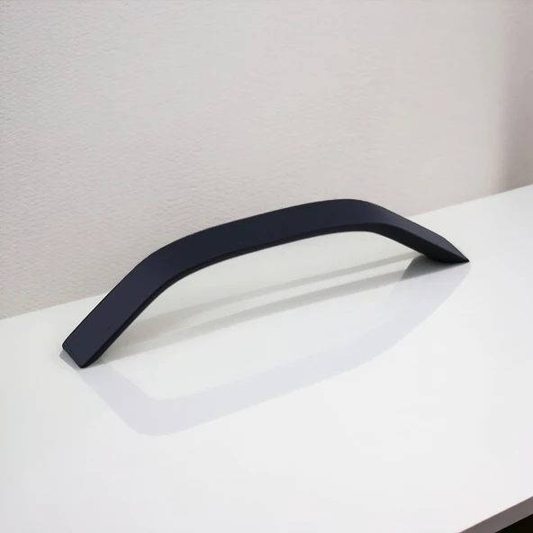 Şahin Siyah Metal Kulp 128 mm 12.8 cm Mobilya Çekmece Mutfak Dolabı Dolap Kulpları Kulbu Kulpu - Resim 4