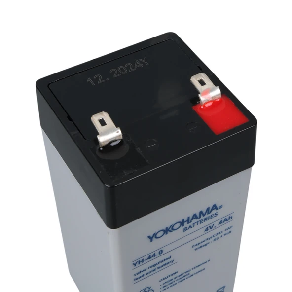 YOKOHAMA YH-44.0 4 VOLT - 4 AMPER DİK KURU AKÜ (46 X 46 X 100 MM) - Resim 4