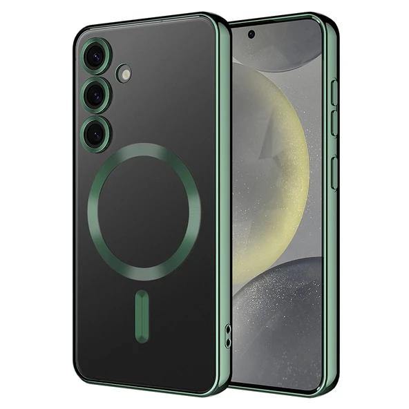 Galaxy S24 FE Kılıf Kamera Korumalı Magsafe Wireless Şarj Özellikli Redclick Demre Kapak - Resim 6