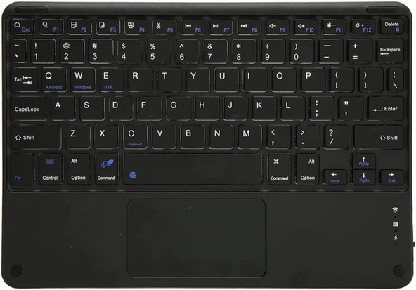 Chuwi Hi 10 Max 13" Uyumlu Kablosuz Bluetooth Şarjlı TouchPad'li Klavye - Siyah