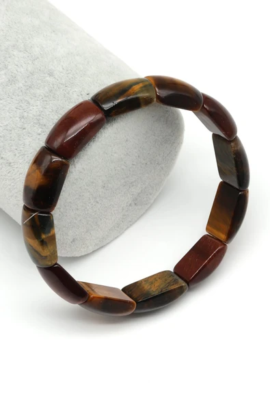 Multi Kaplan Gözü Doğal Taş Bileklik 10 x 17 mm Özel Kesim