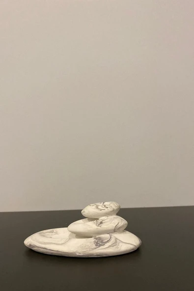 Mermer Desen Kayık Buhardanlık Tütsülük 12X6 Cm - Resim 2