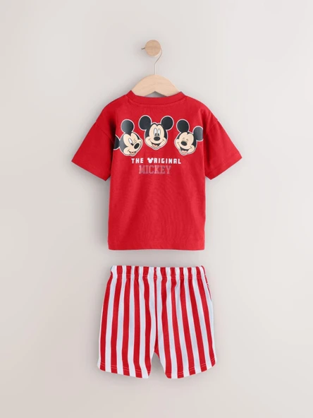Erkek Çocuk Mickey Çizgili Şortlu Takım - 8