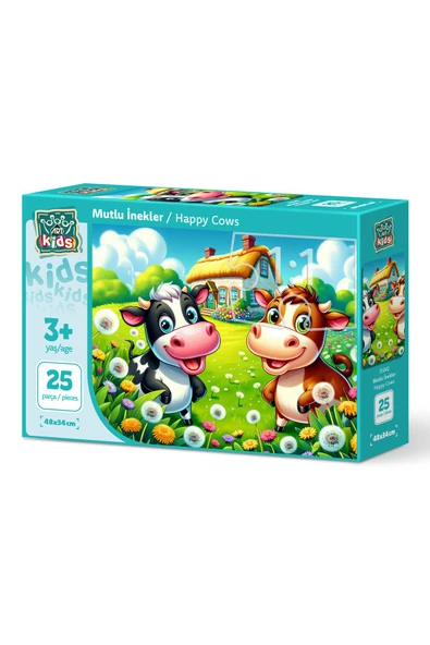 Art Puzzle Art Çocuk Mutlu İnekler 25 Parça Puzzle