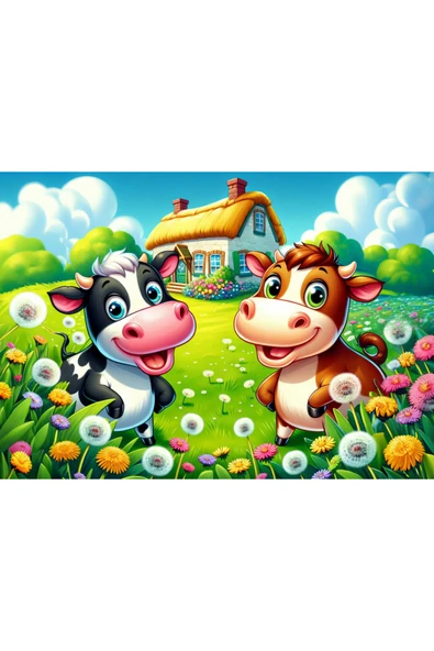 Art Puzzle Art Çocuk Mutlu İnekler 25 Parça Puzzle - 2
