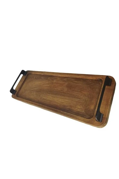 Zühre Çini Mia-karma Ahşap Fırınlanmış Kuru Kayın Çinili Sunum Tepsisi 14*40 Cm - 11