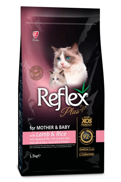 Reflex Plus Mother & Babycat Kuzu Etli Yavru Kedi Maması  1.5 Kg