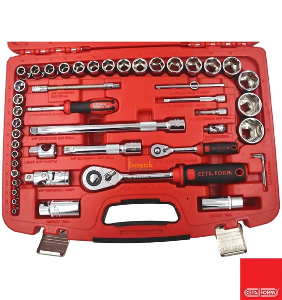" Ceta Form C20-96PH2 1/4""+ 1/2"" 6 Köşe Lokma Anahtar Takımı 96 Parça" - Resim 4