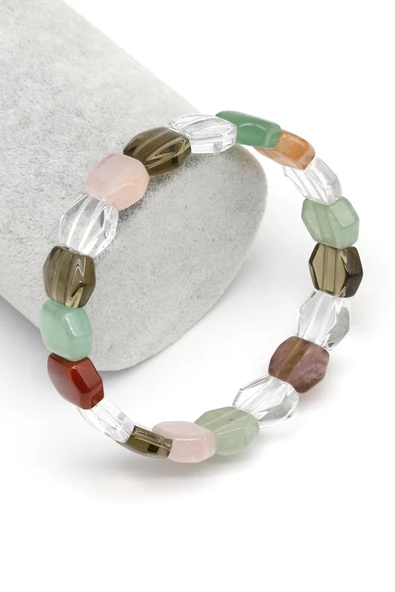 Çakra Doğal Taş Bileklik 10 x 14 mm Özel Kesim