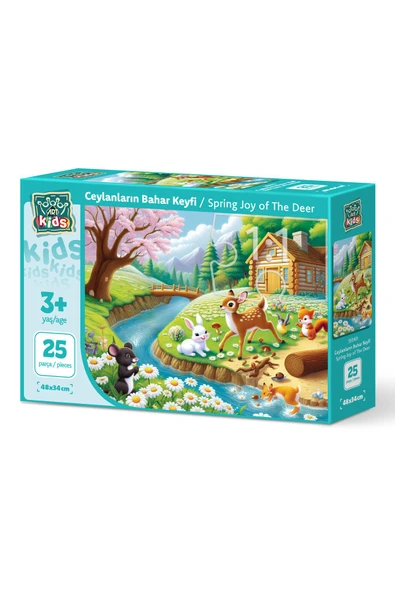 Art Puzzle Art Çocuk Ceylanların Bahar Keyfi 25 Parça Puzzle