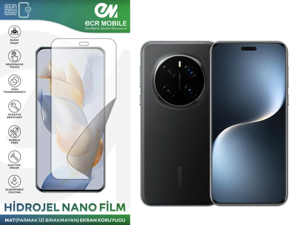 Honor Magic 7 Pro ile Uyumlu Hidrojel Nano Ekran Koruyucu Film MAT(Tempered Cam Değildir!)