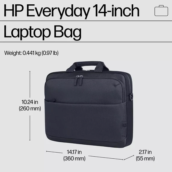 HP Everyday 14 inç Bilgisayar Çantası Gri A08JVAA - 2
