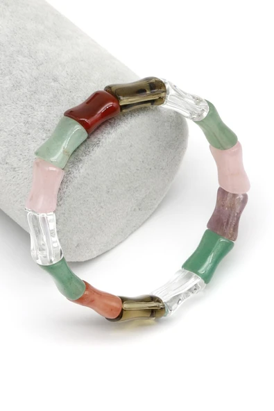 Çakra Doğal Taş Bileklik 10 x 14 mm Özel Kesim