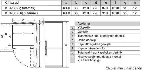 Bosch KGN86AIF0N Kombi No Frost Buzdolabı - 3