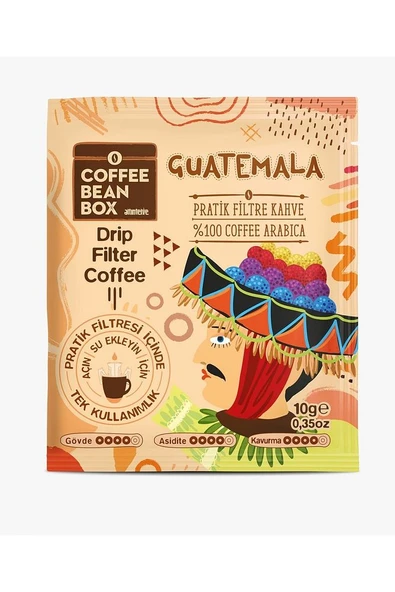 Guatemala Pratik Filtre Kahve 10 gr X 10 Adet Aç-iç-at - 3
