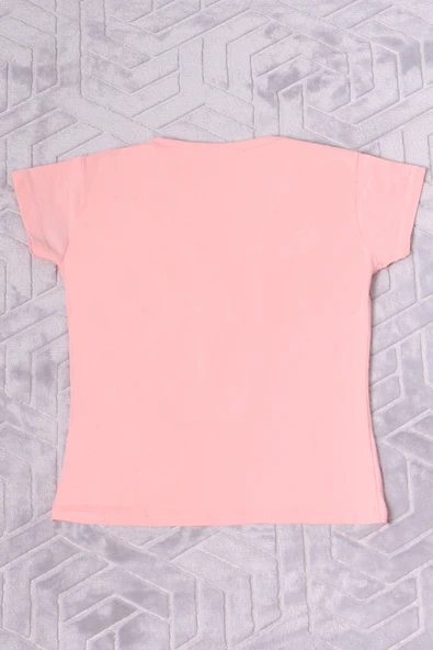 KIZ ÇOCUK TSHİRT LİVE WİLD BASKILI BİSİKLET YAKA F17 - 6