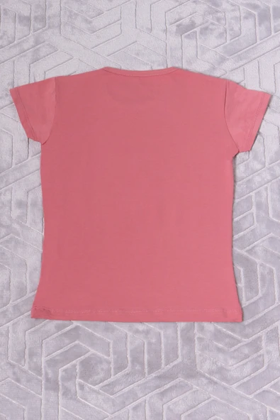 KIZ ÇOCUK TSHİRT LİVE WİLD BASKILI BİSİKLET YAKA F17 - 4