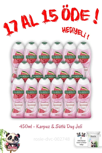 17 Al 15 Öde 450 Ml Duş Jeli Smoothies Karpuz Ve Sütlü ürün görseli