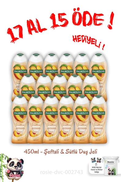 17 Al 15 Öde Duş Jeli Smoothies Şeftali Ve Sütlü 450 ml - 1