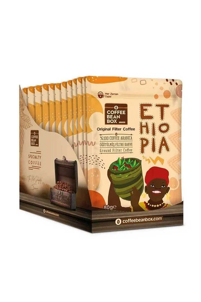 Ethiopia Filtre Kahve 10 x 80 gr Ekonomik Paket