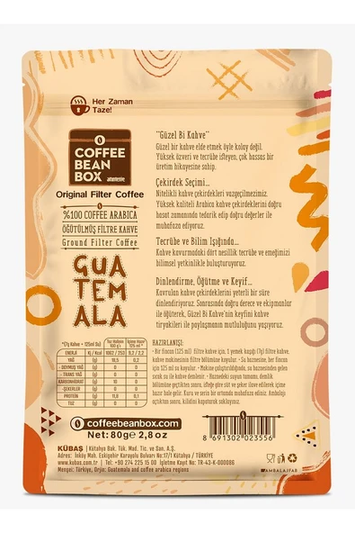 Guatemala Filtre Kahve 10 x 80 gr Ekonomik Paket - 3