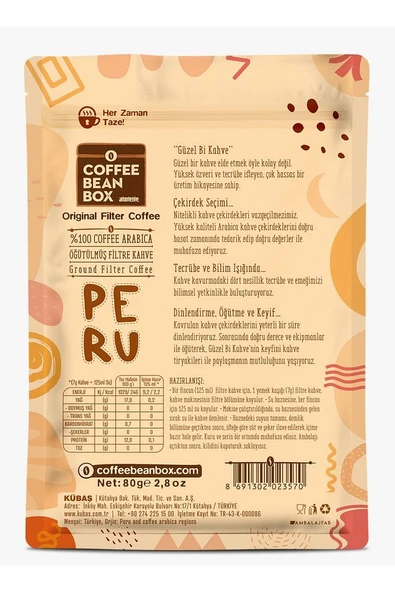 Peru Filtre Kahve 10 x 80 gr Ekonomik Paket - 3