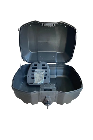 52 Litre Motosiklet Çantası Topcase Çift Kask Alır Tien Sırt Dayama Pedli Otomatik Kilitli Arasmto - Resim 3