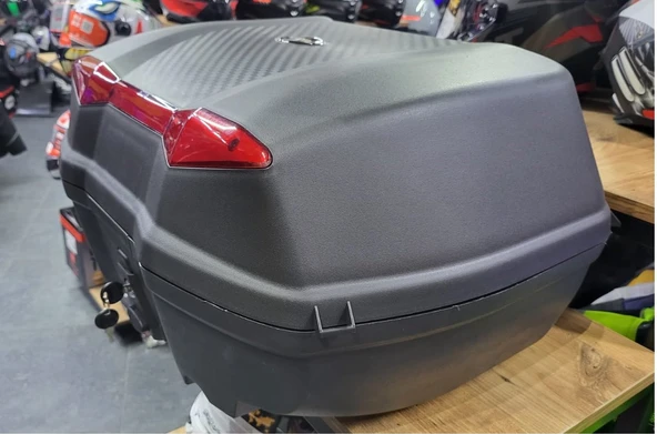52 Litre Motosiklet Çantası Topcase Çift Kask Alır Tien Sırt Dayama Pedli Otomatik Kilitli Arasmto - Resim 7