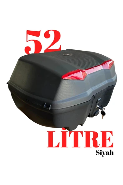 52 Litre Motosiklet Çantası Topcase Çift Kask Alır Tien Sırt Dayama Pedli Otomatik Kilitli Arasmto - Resim 2