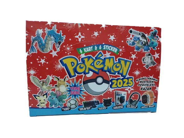 Hayal Sepeti Pokemon Yeni BÜYÜK Kutu 2025 288 kart + 288 sticker  Orjinal Oyun Kartı 288 Adet - 6
