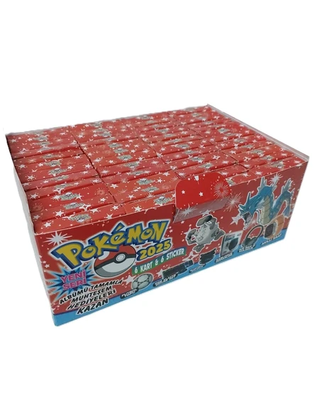 Hayal Sepeti Pokemon Yeni BÜYÜK Kutu 2025 288 kart + 288 sticker  Orjinal Oyun Kartı 288 Adet - 2