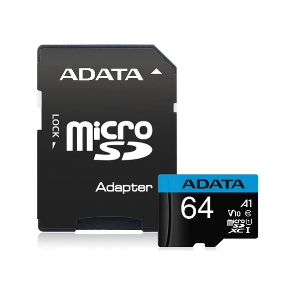 <![CDATA[ADATA 64GB PREMIER AUSDX64GUICL10A1-RA1 MICRO-SD HAFIZA KARTI]]>